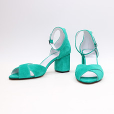 Босоніжки з замші на підборах Арт. 605-10/45Ок