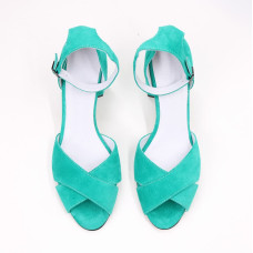 Босоніжки з замші на підборах Арт. 605-10/45Ок