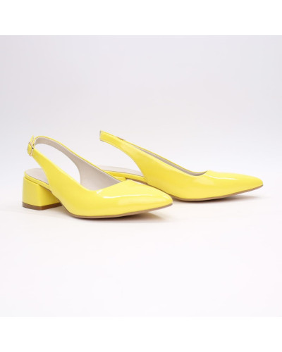 Жовті лакові слінгбеки Арт. 457-3/53Ок