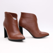 Ботинки из рыжей кожи на каблуке Арт. 35-15/32