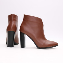 Ботинки из рыжей кожи на каблуке Арт. 35-15/32