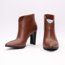 Ботинки из рыжей кожи на каблуке Арт. 35-15/32