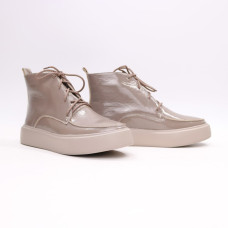 Ботинки из темно-бежевого наплака  Арт. 156-7/Ls15