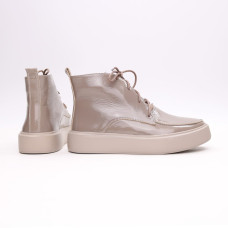 Ботинки из темно-бежевого наплака  Арт. 156-7/Ls15