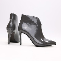 Ботинки из темно-серого наплака на шпильке Арт. 35-15/60Kr