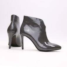 Ботинки из темно-серого наплака на шпильке Арт. 35-15/60Kr
