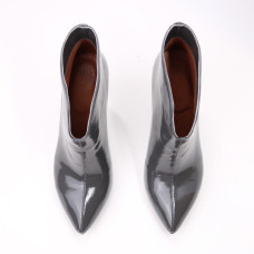 Ботинки из темно-серого наплака на шпильке Арт. 35-15/60Kr