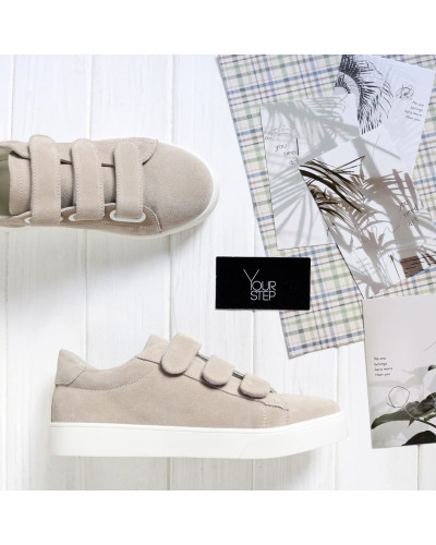 Бежеві кеди на липучках Арт. Em-4