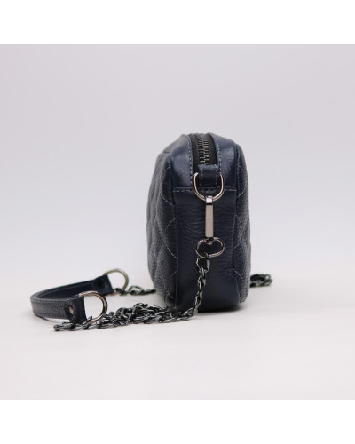 Крос-боді з синьої шкіри флотар Арт. YS-1015(B3)