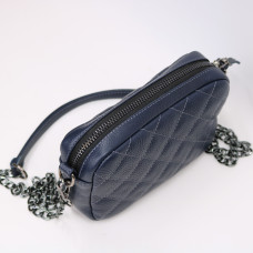 Крос-боді з синьої шкіри флотар Арт. YS-1015(B3)