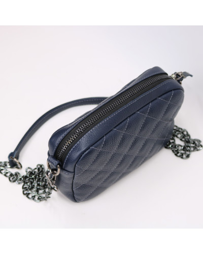 Крос-боді з синьої шкіри флотар Арт. YS-1015(B3)