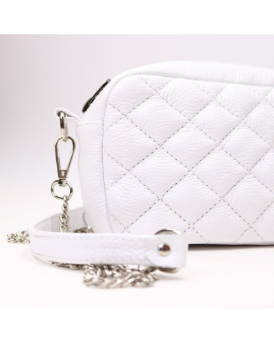 Крос-боді з білої шкіри флотар Арт. YS-1015(B3)