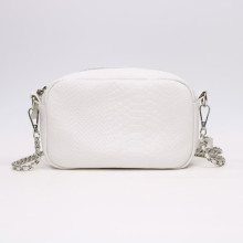 Крос-боді з білої шкіри під рептилію Арт. YS-1015(B1)