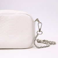 Крос-боді з білої шкіри під рептилію Арт. YS-1015(B1)