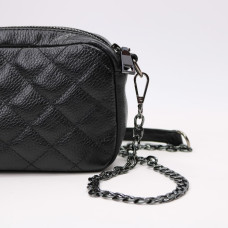 Крос-боді з чорної шкіри флотар Арт. YS-1015(B3)