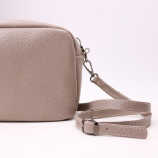 Крос-боді з бежевої шкіри під рептилію Арт. YS-1012