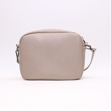 Крос-боді з бежевої шкіри під рептилію Арт. YS-1012