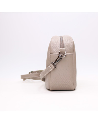 Крос-боді з бежевої шкіри під рептилію Арт. YS-1012