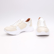 Кросівки з бежевої шкіри Арт. Т-3/21913