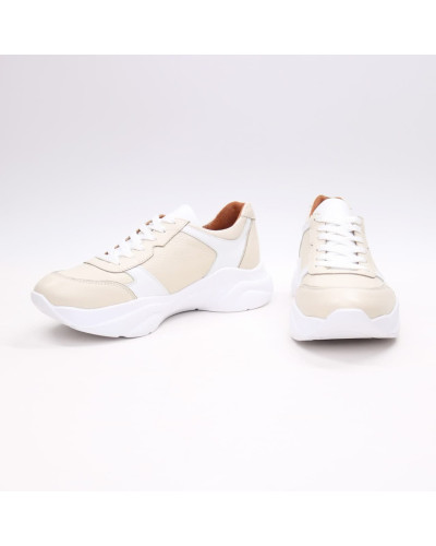 Кросівки з бежевої шкіри Арт. Т-3/21913