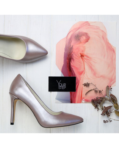 Туфлі-човники зі шкіри відтінку латте Арт. 35-1/60Ок