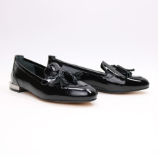 Чорні лакові лофери Арт. 156-1/33