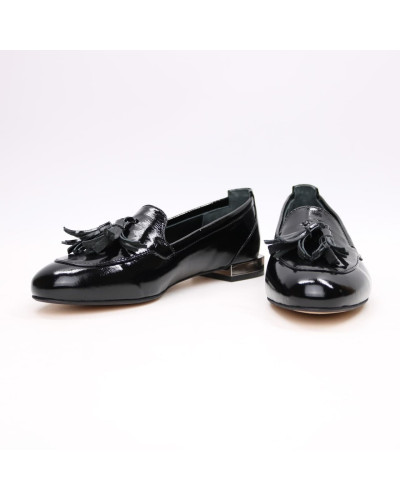 Чорні лакові лофери Арт. 156-1/33