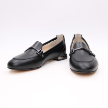 Чорні шкіряні лофери Арт.156-1/33-2578