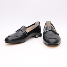 Лофери із чорної шкіри Арт.156-1/33-2578