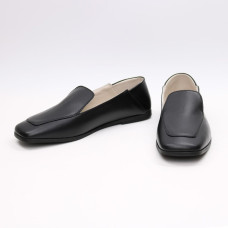 Чорні лофери з квадратним носом Арт. 072-3