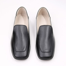 Чорні лофери з квадратним носом Арт. 072-3
