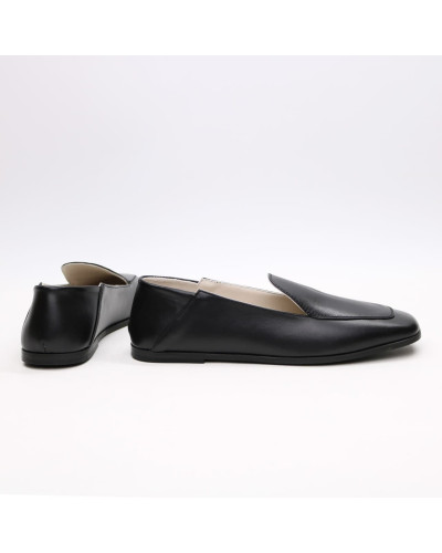 Чорні лофери з квадратним носом Арт. 072-3