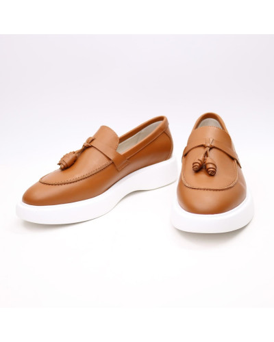 Лофери із рудої шкіри Арт. 156-6/Hill3-R