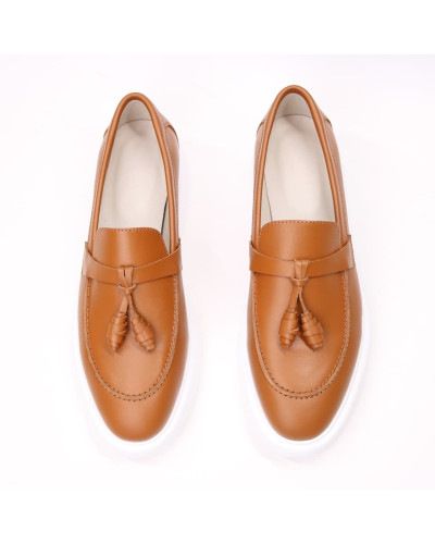 Лофери із рудої шкіри Арт. 156-6/Hill3-R