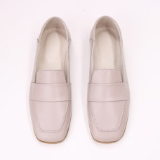 Бежева лофери з квадратним носом Арт. 072-3П