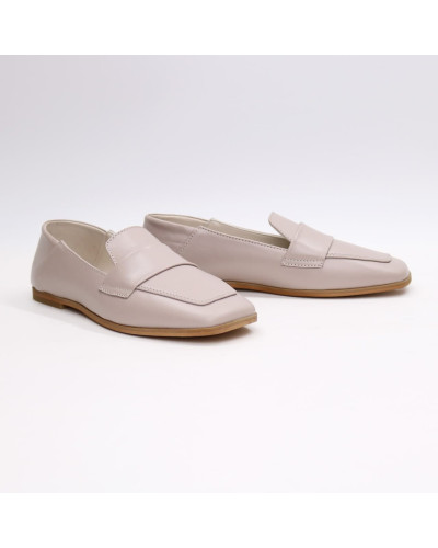 Бежева лофери з квадратним носом Арт. 072-3П