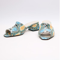 Мюлі зі шкіри під змію Арт. 456-2/53Ок(б/ф)