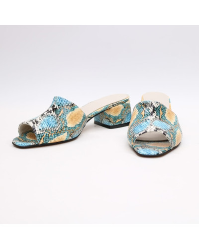 Мюлі зі шкіри під змію Арт. 456-2/53Ок(б/ф)