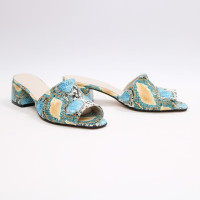 Мюлі зі шкіри під змію Арт. 456-2/53Ок(б/ф)