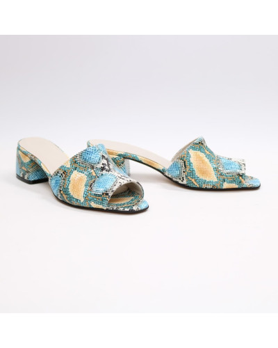 Мюлі зі шкіри під змію Арт. 456-2/53Ок(б/ф)