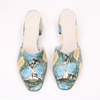 Мюлі зі шкіри під змію Арт. 456-2/53Ок(б/ф)