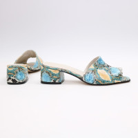 Мюлі зі шкіри під змію Арт. 456-2/53Ок(б/ф)