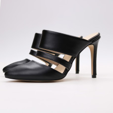 Мюлі із чорної шкіри Арт. 35-16/60Ок