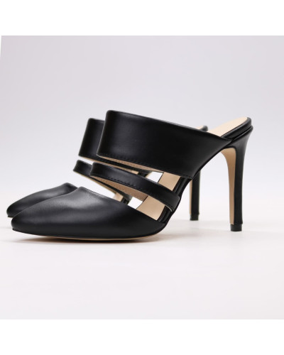 Мюлі із чорної шкіри Арт. 35-16/60Ок