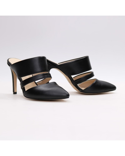 Мюлі із чорної шкіри Арт. 35-16/60Ок