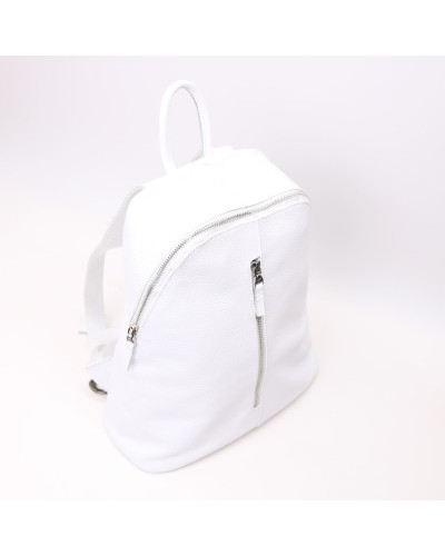 Рюкзак з шкіри флотар білого кольору Арт. YS-2878