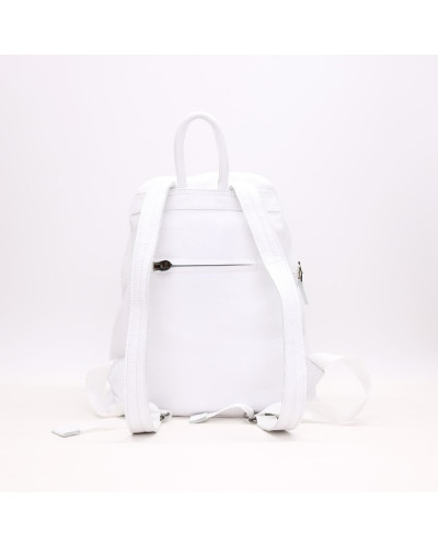 Рюкзак з шкіри флотар білого кольору Арт. YS-2878