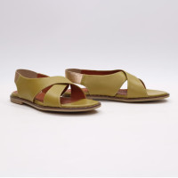 Сандали из кожи цвета оливки Арт. 10-17Lib