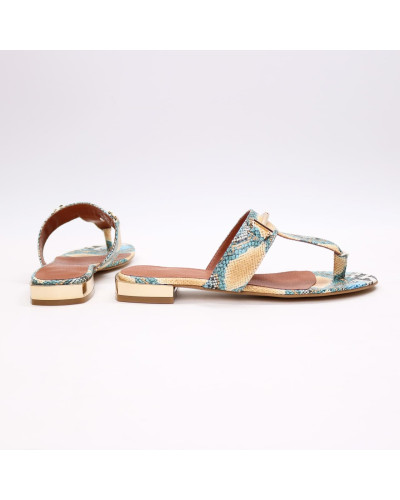 В'єтнамки зі шкіри з тисненням під змію Арт. 10-32/33-2578