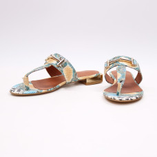 В'єтнамки зі шкіри з тисненням під змію Арт. 10-32/33-2578